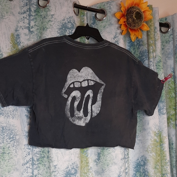 THE Rolling stones cut off t-shirt gray sz large - Picture 2 of 4